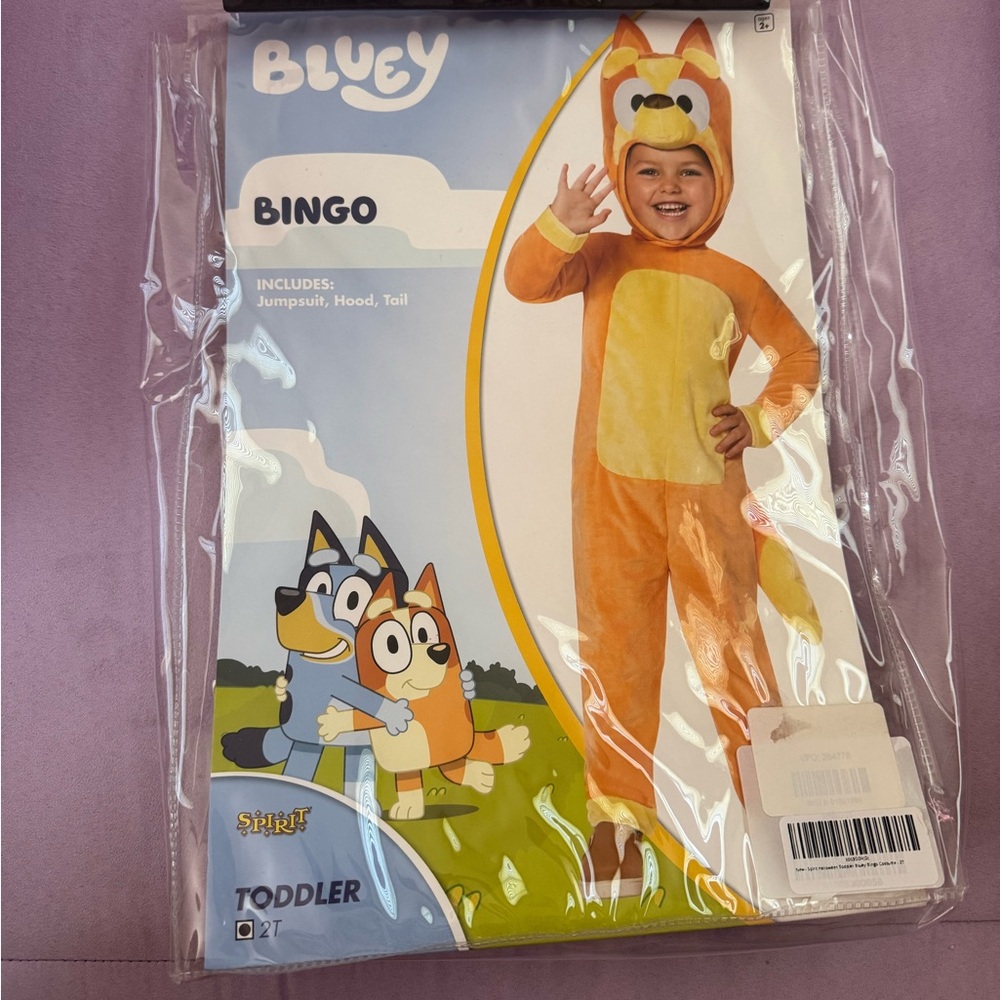 Bingo toddler costume (from Bluey show)
